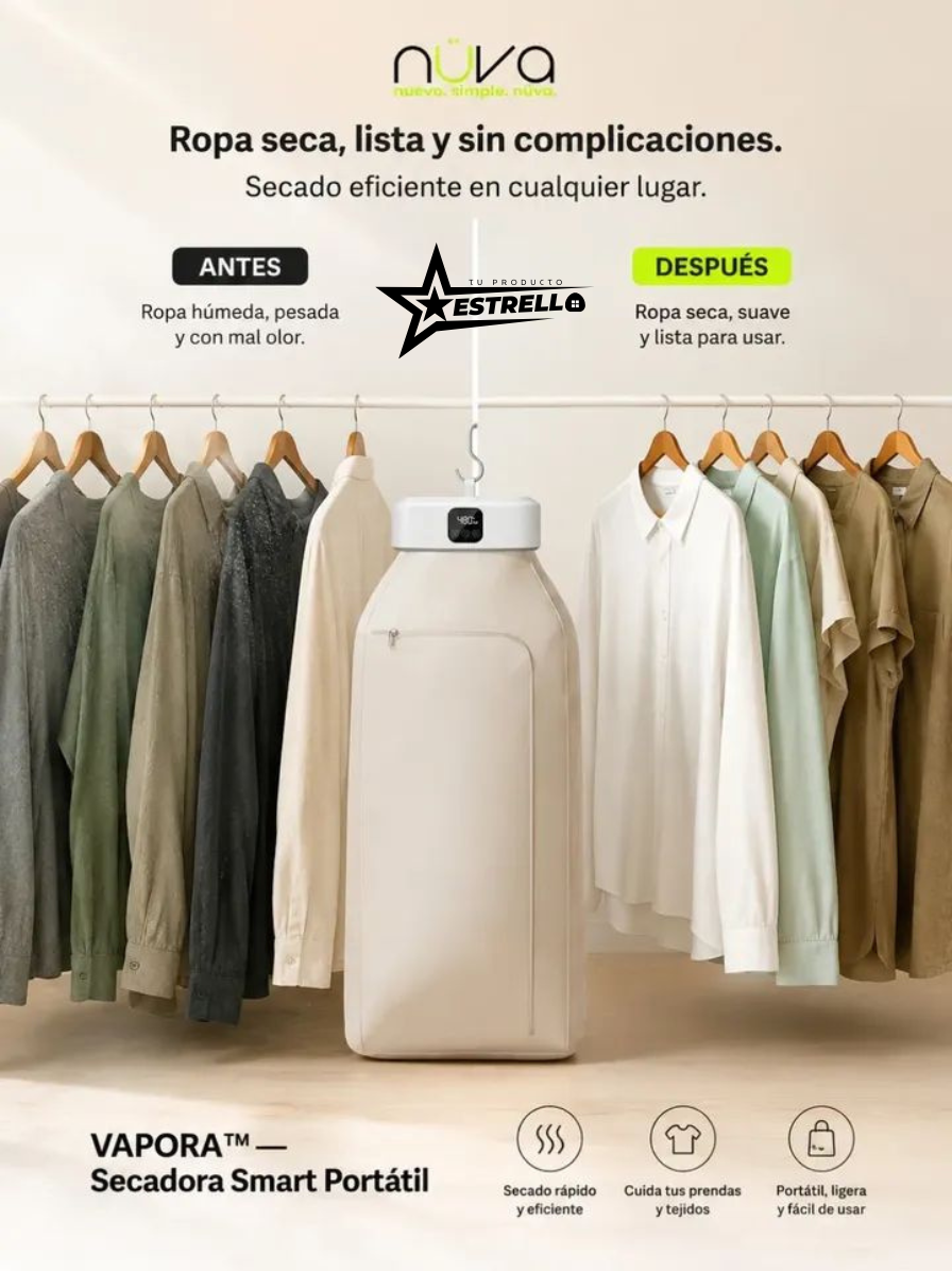 VAPORA - Secadora Smart Portátil - Imagen 4